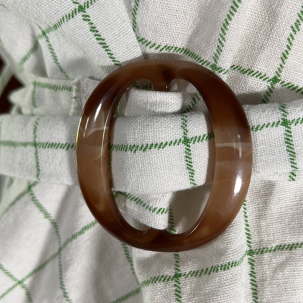 Noon River Plaid Blouse with Belt - Picture 4 of 7